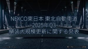 NEXCO東日本 東北自動車道 2025年Q3 舗装大規模更新に関する発表（乗り物とインフラ新聞）