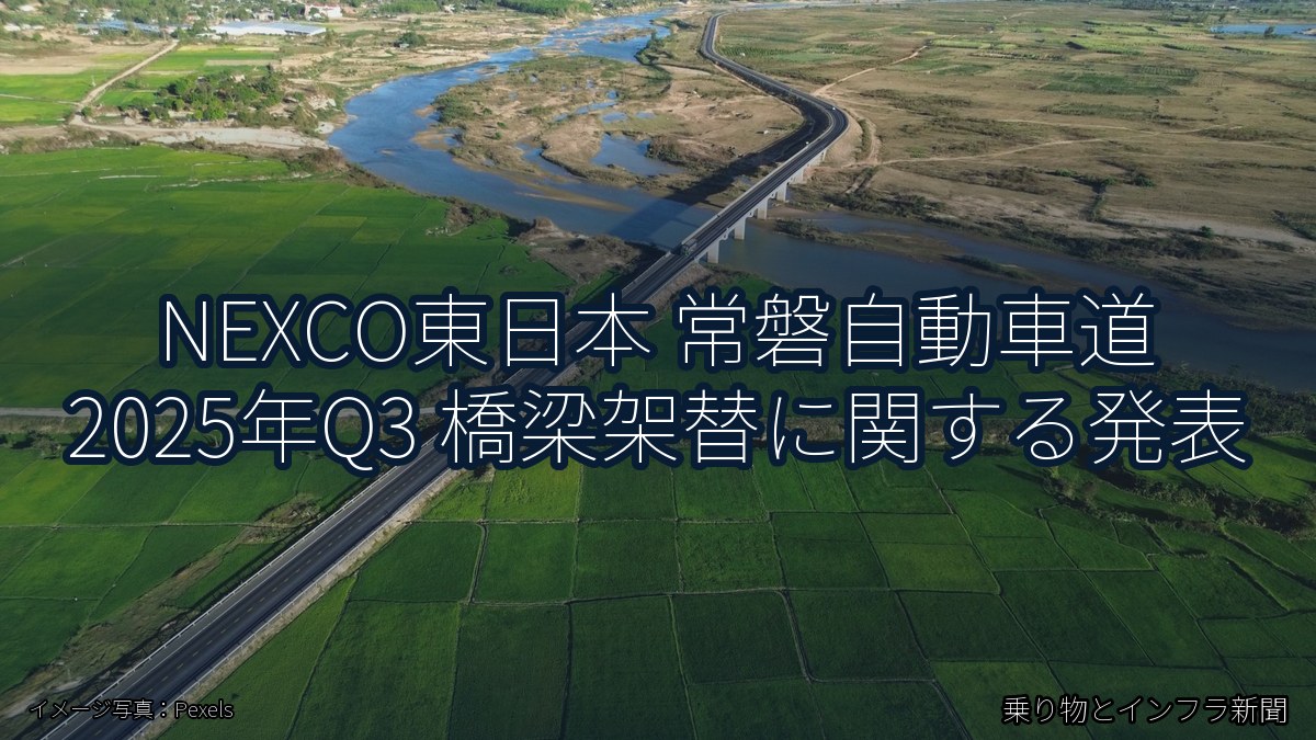 NEXCO東日本 常磐自動車道 2025年Q3 橋梁架替に関する発表(乗り物とインフラ新聞)