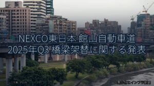 NEXCO東日本 館山自動車道 2025年Q3 橋梁架替に関する発表（乗り物とインフラ新聞）