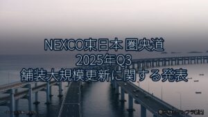 NEXCO東日本 圏央道 2025年Q3 舗装大規模更新に関する発表（乗り物とインフラ新聞）
