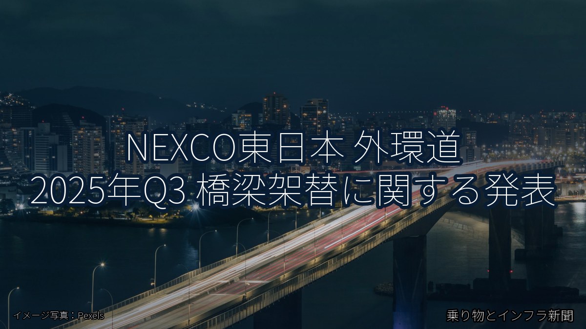 NEXCO東日本 外環道 2025年Q3 橋梁架替に関する発表（乗り物とインフラ新聞）