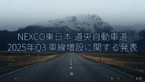 NEXCO東日本 道央自動車道 2025年Q3 車線増設に関する発表（乗り物とインフラ新聞）
