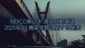 NEXCO東日本 道央自動車道 2025年Q3 橋梁架替に関する発表（乗り物とインフラ新聞）