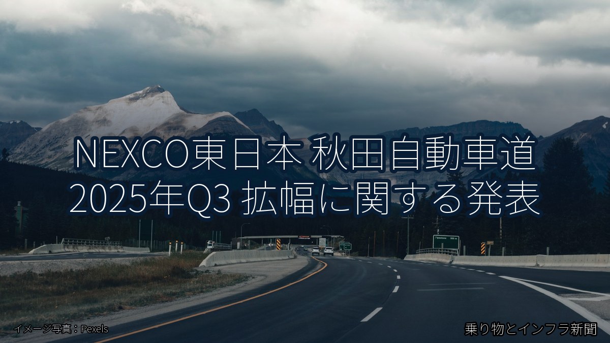 NEXCO東日本 秋田自動車道 2025年Q3 拡幅に関する発表（乗り物とインフラ新聞）