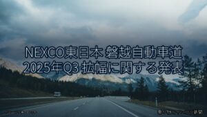 NEXCO東日本 磐越自動車道 2025年Q3 拡幅に関する発表（乗り物とインフラ新聞）