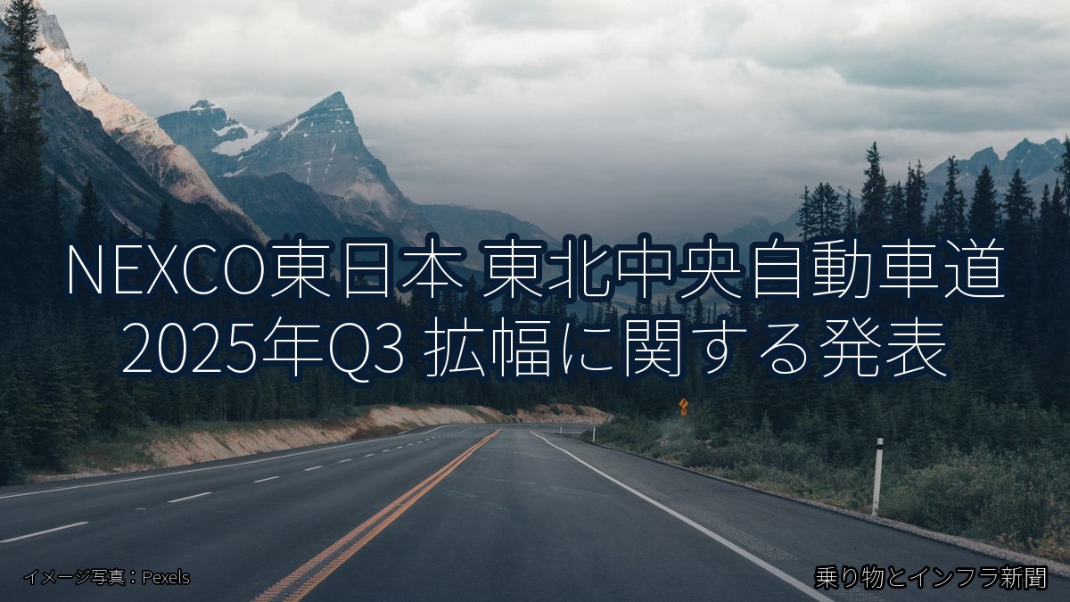 NEXCO東日本 東北中央自動車道 2025年Q3 拡幅に関する発表（乗り物とインフラ新聞）