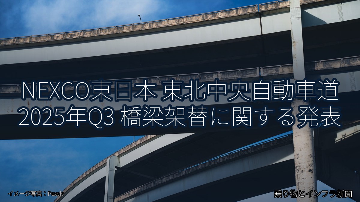 NEXCO東日本 東北中央自動車道 2025年Q3 橋梁架替に関する発表（乗り物とインフラ新聞）