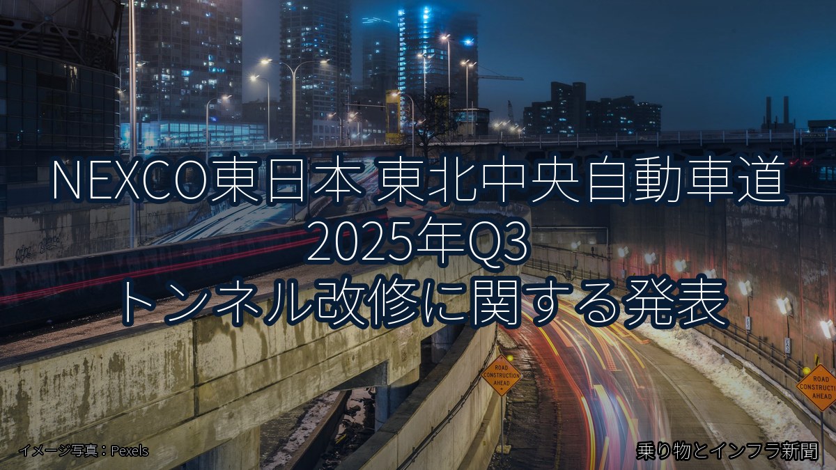 NEXCO東日本 東北中央自動車道 2025年Q3 トンネル改修に関する発表(乗り物とインフラ新聞)
