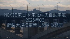 NEXCO東日本 東北中央自動車道 2025年Q3 舗装大規模更新に関する発表（乗り物とインフラ新聞）