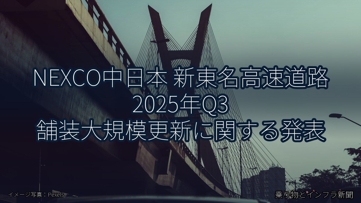 NEXCO中日本 新東名高速道路 2025年Q3 舗装大規模更新に関する発表（乗り物とインフラ新聞）
