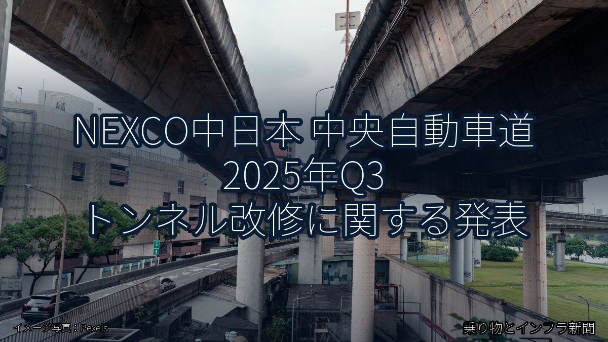 NEXCO中日本 中央自動車道 2025年Q3 トンネル改修に関する発表(乗り物とインフラ新聞)