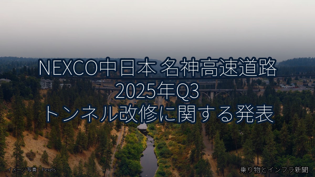 NEXCO中日本 名神高速道路 2025年Q3 トンネル改修に関する発表（乗り物とインフラ新聞）