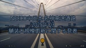 NEXCO中日本 名神高速道路 2025年Q3 舗装大規模更新に関する発表（乗り物とインフラ新聞）