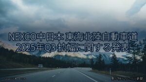NEXCO中日本 東海北陸自動車道 2025年Q3 拡幅に関する発表（乗り物とインフラ新聞）