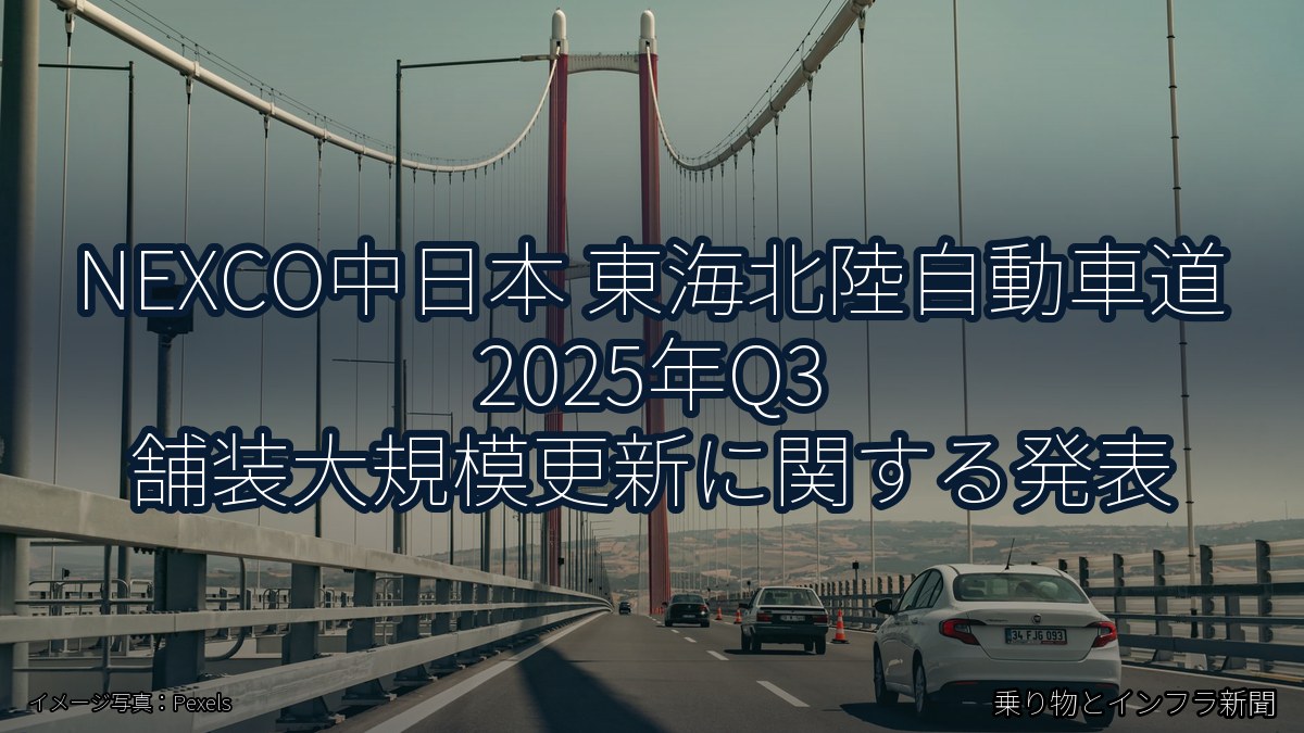 NEXCO中日本 東海北陸自動車道 2025年Q3 舗装大規模更新に関する発表（乗り物とインフラ新聞）