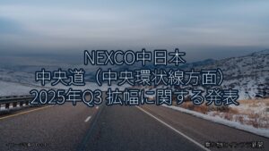 NEXCO中日本 中央道（中央環状線方面） 2025年Q3 拡幅に関する発表（乗り物とインフラ新聞）
