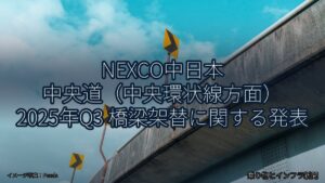 NEXCO中日本 中央道（中央環状線方面） 2025年Q3 橋梁架替に関する発表（乗り物とインフラ新聞）