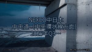NEXCO中日本 中央道（中央環状線方面） 2025年Q3 舗装大規模更新に関する発表（乗り物とインフラ新聞）