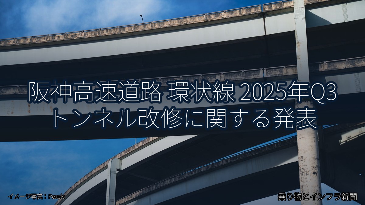 阪神高速道路 環状線 2025年Q3 トンネル改修に関する発表(乗り物とインフラ新聞)
