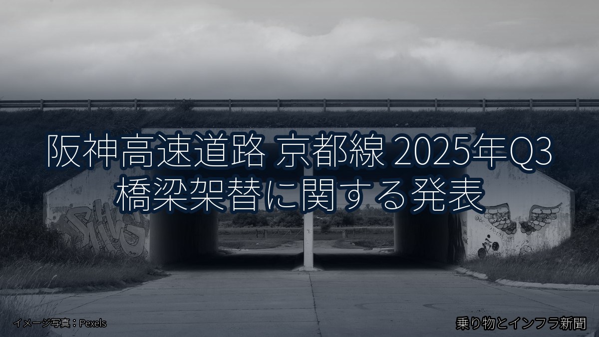 阪神高速道路 京都線 2025年Q3 橋梁架替に関する発表（乗り物とインフラ新聞）