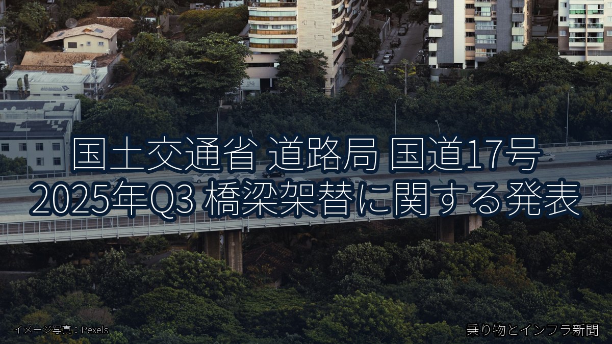 国土交通省 道路局 国道17号 2025年Q3 橋梁架替に関する発表（乗り物とインフラ新聞）