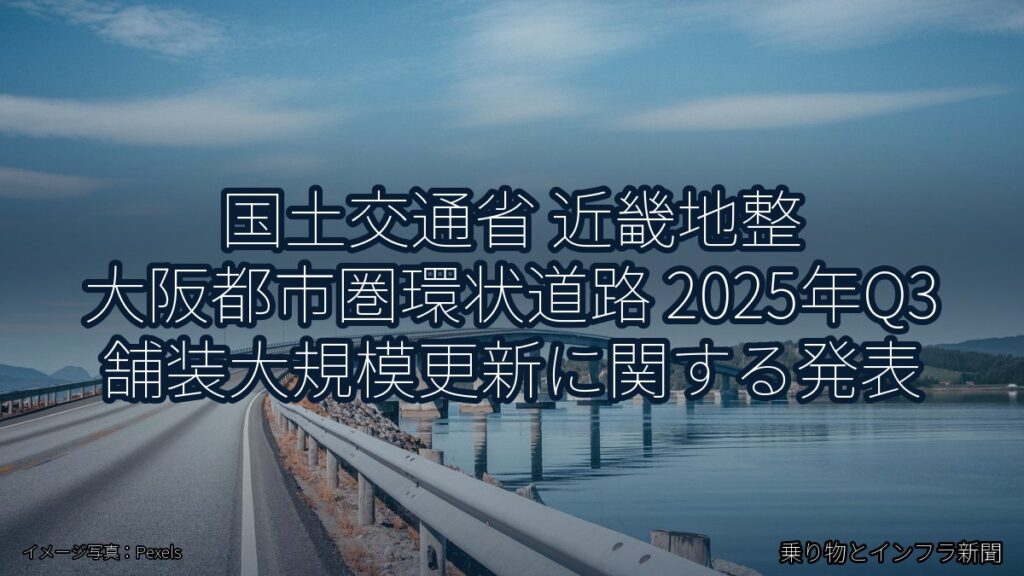 国土交通省 近畿地整 大阪都市圏環状道路 2025年Q3 舗装大規模更新に関する発表（乗り物とインフラ新聞）