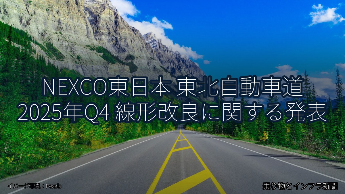 NEXCO東日本 東北自動車道 2025年Q4 線形改良に関する発表（乗り物とインフラ新聞）