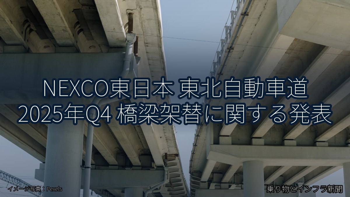 NEXCO東日本 東北自動車道 2025年Q4 橋梁架替に関する発表（乗り物とインフラ新聞）