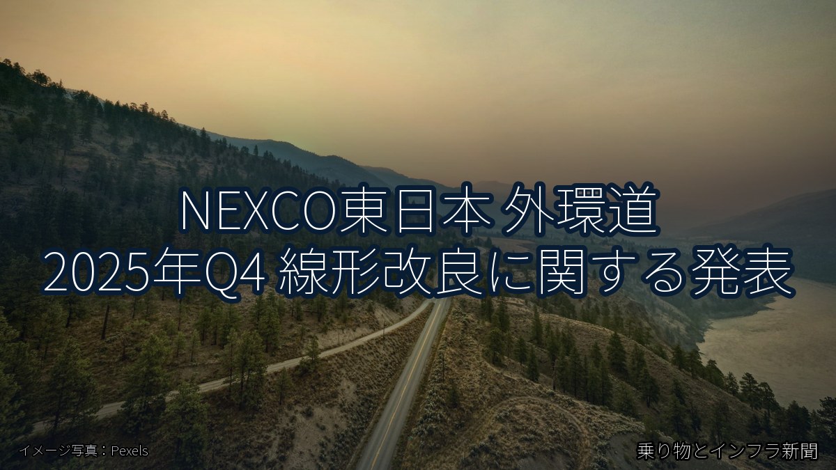 NEXCO東日本 外環道 2025年Q4 線形改良に関する発表（乗り物とインフラ新聞）