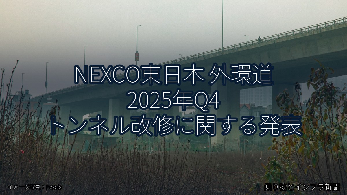 NEXCO東日本 外環道 2025年Q4 トンネル改修に関する発表（乗り物とインフラ新聞）