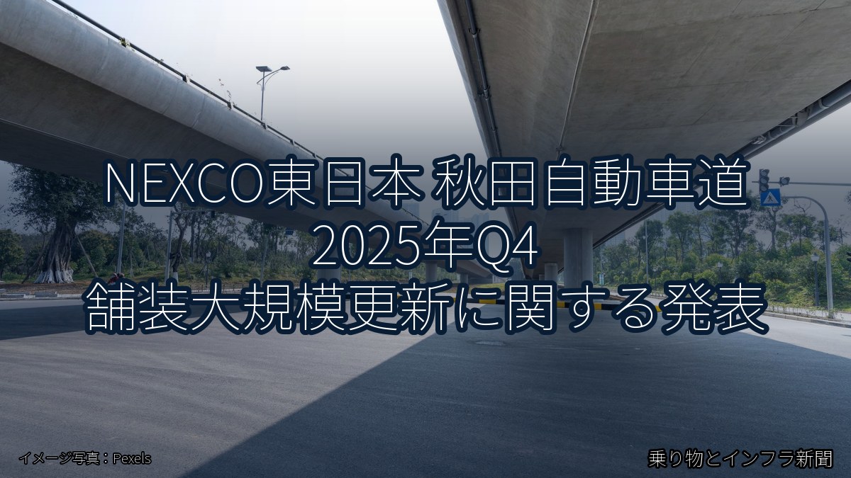 NEXCO東日本 秋田自動車道 2025年Q4 舗装大規模更新に関する発表（乗り物とインフラ新聞）