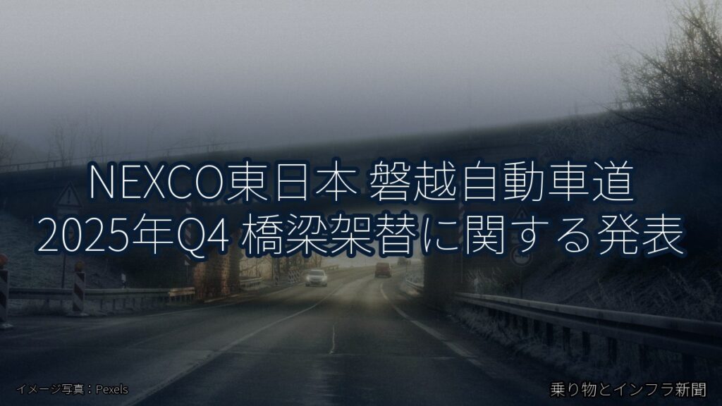 NEXCO東日本 磐越自動車道 2025年Q4 橋梁架替に関する発表（乗り物とインフラ新聞）
