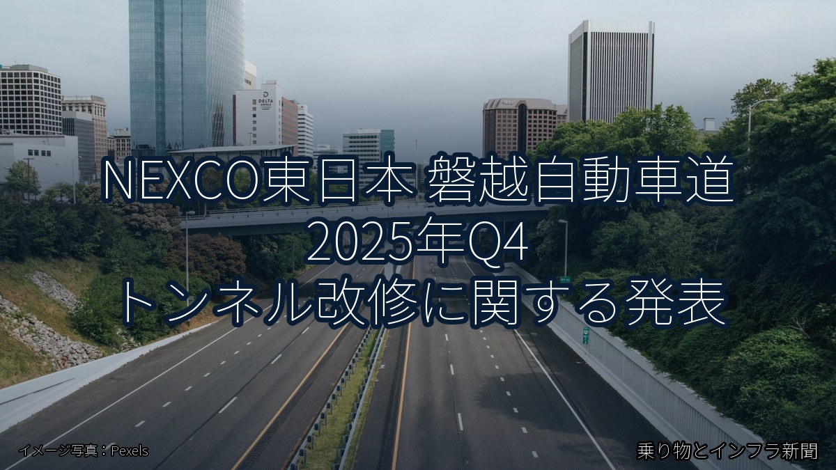 NEXCO東日本 磐越自動車道 2025年Q4 トンネル改修に関する発表（乗り物とインフラ新聞）
