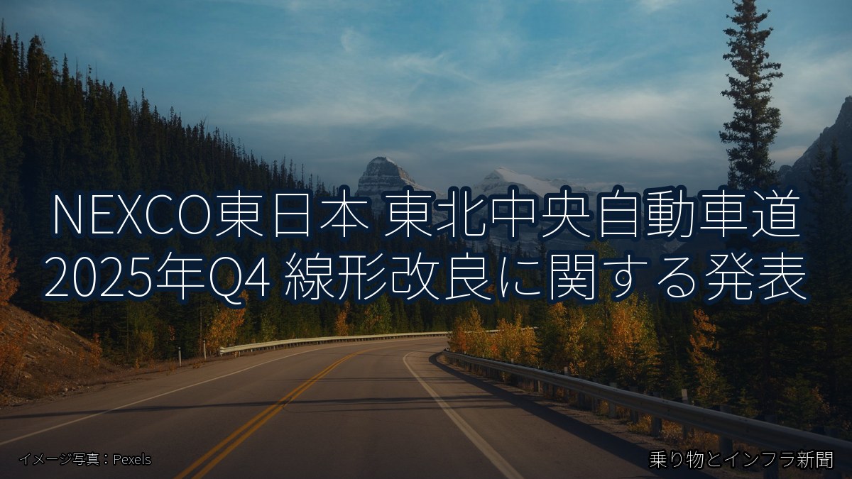 NEXCO東日本 東北中央自動車道 2025年Q4 線形改良に関する発表（乗り物とインフラ新聞）