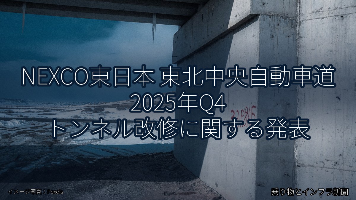 NEXCO東日本 東北中央自動車道 2025年Q4 トンネル改修に関する発表（乗り物とインフラ新聞）