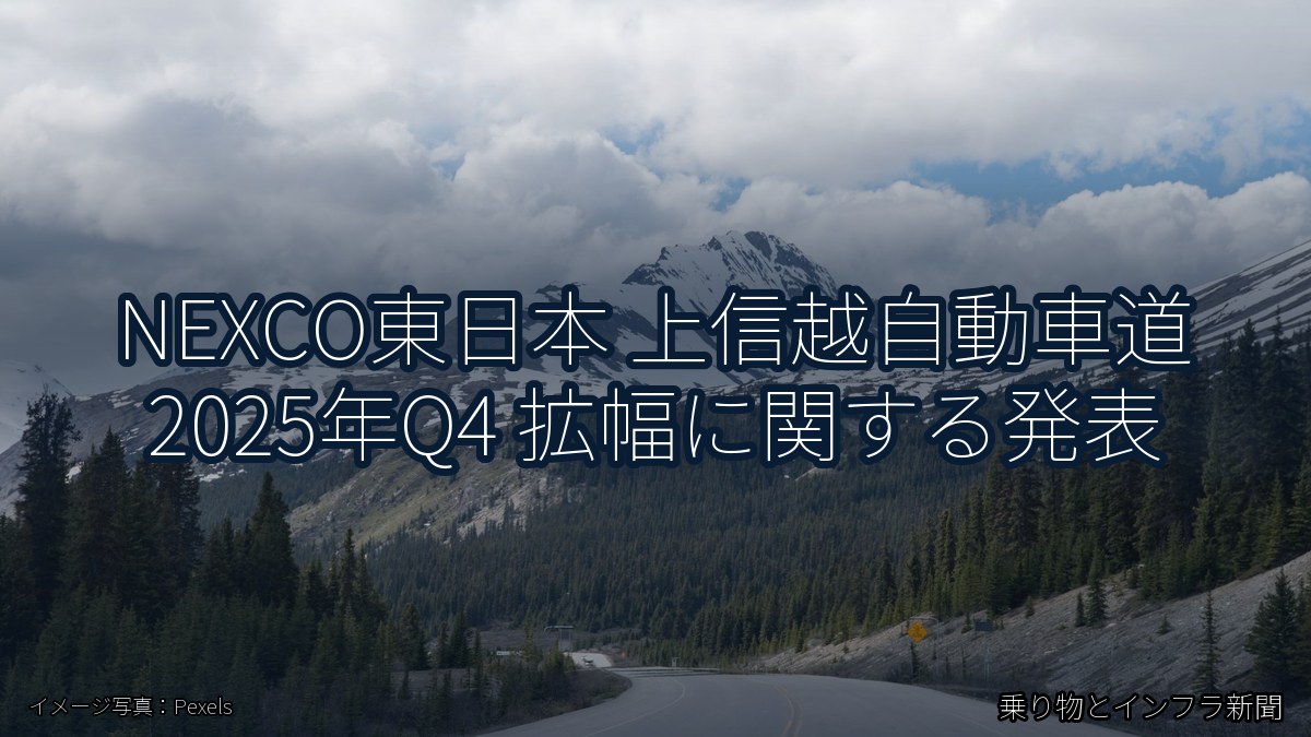 NEXCO東日本 上信越自動車道 2025年Q4 拡幅に関する発表（乗り物とインフラ新聞）