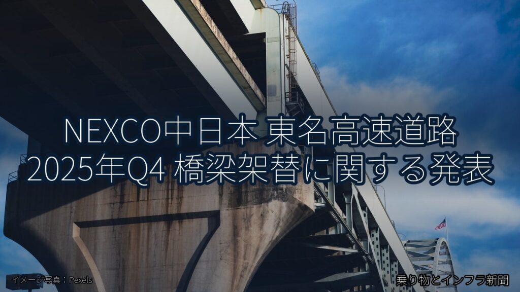 NEXCO中日本 東名高速道路 2025年Q4 橋梁架替に関する発表（乗り物とインフラ新聞）