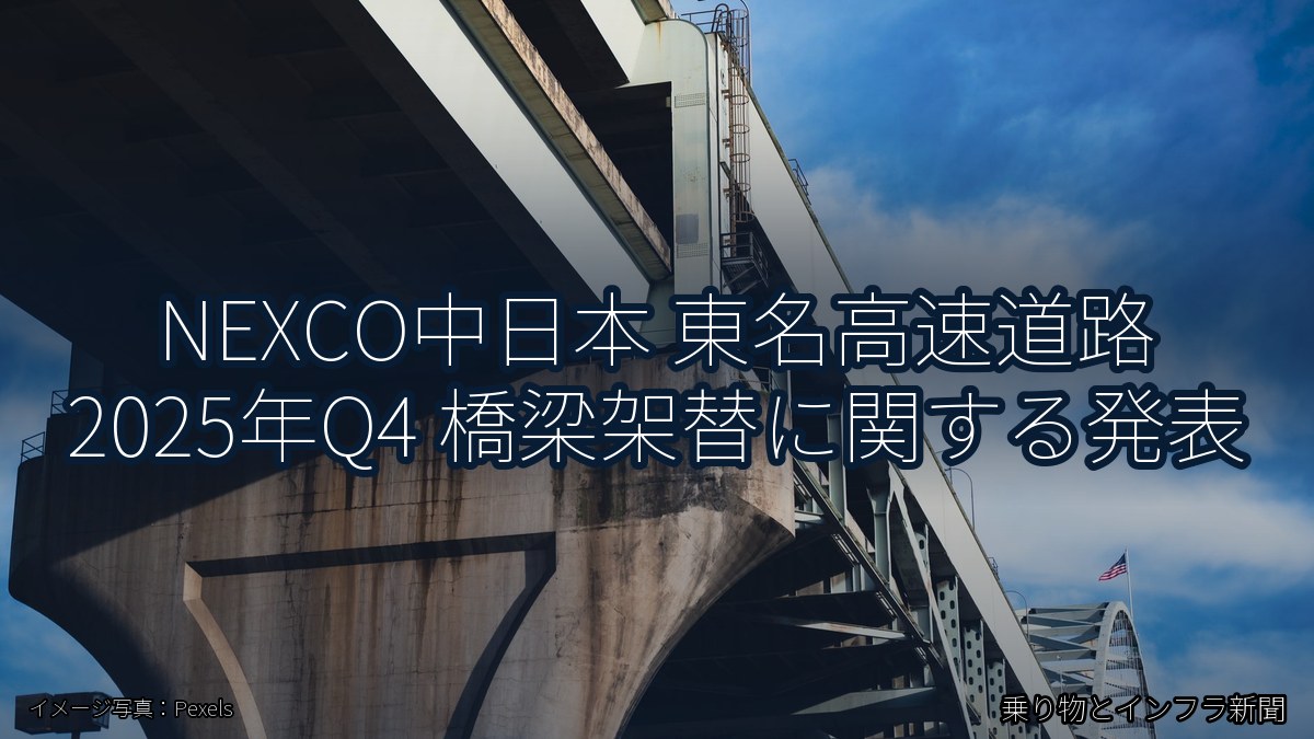 NEXCO中日本 東名高速道路 2025年Q4 橋梁架替に関する発表（乗り物とインフラ新聞）