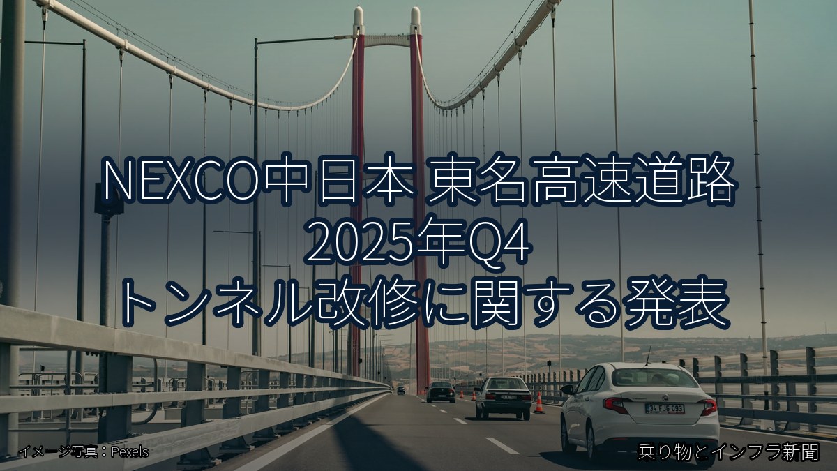 NEXCO中日本 東名高速道路 2025年Q4 トンネル改修に関する発表（乗り物とインフラ新聞）