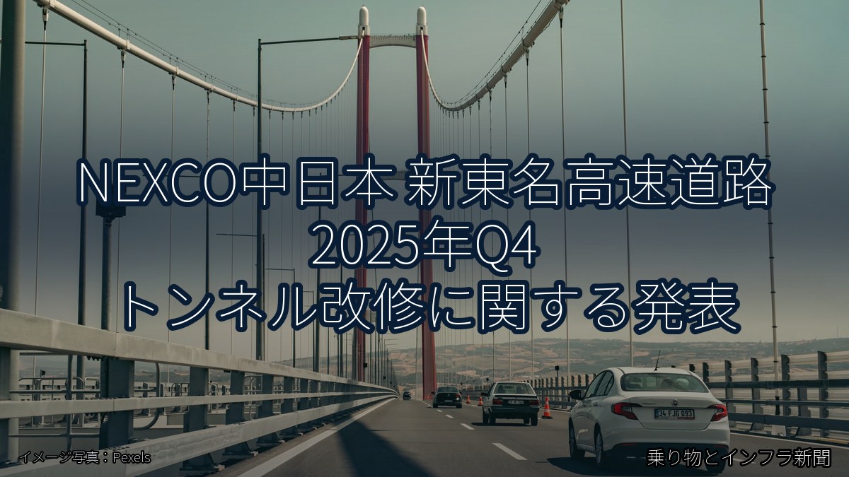 NEXCO中日本 新東名高速道路 2025年Q4 トンネル改修に関する発表（乗り物とインフラ新聞）