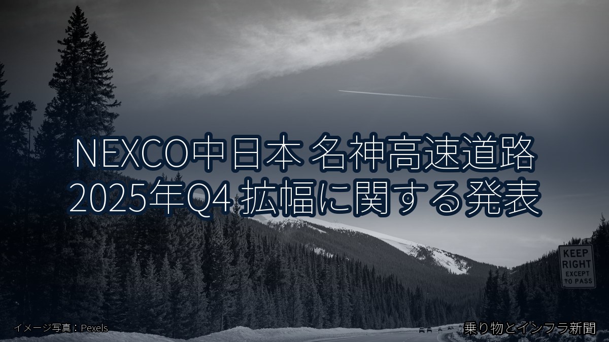 NEXCO中日本 名神高速道路 2025年Q4 拡幅に関する発表（乗り物とインフラ新聞）