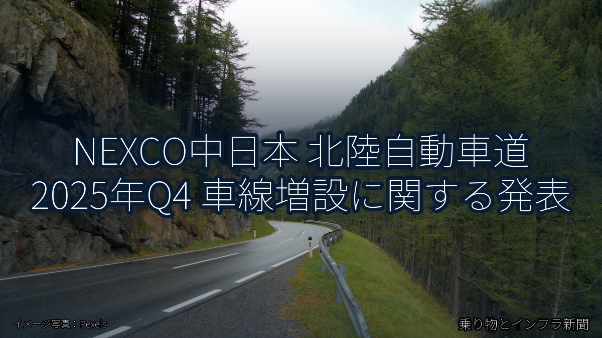 NEXCO中日本 北陸自動車道 2025年Q4 車線増設に関する発表（乗り物とインフラ新聞）