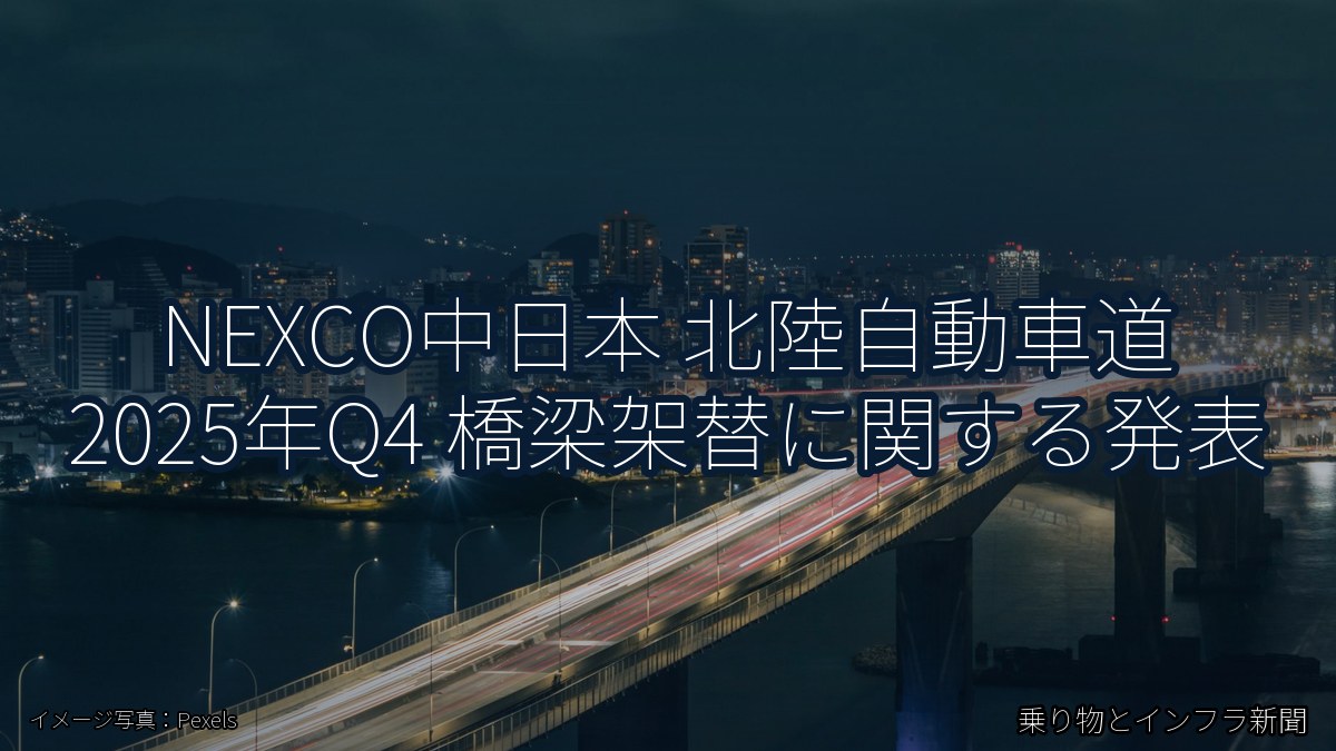 NEXCO中日本 北陸自動車道 2025年Q4 橋梁架替に関する発表（乗り物とインフラ新聞）