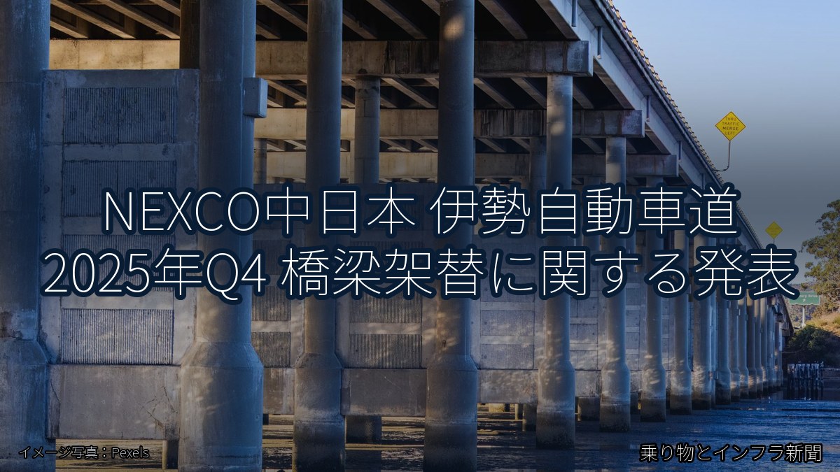NEXCO中日本 伊勢自動車道 2025年Q4 橋梁架替に関する発表（乗り物とインフラ新聞）