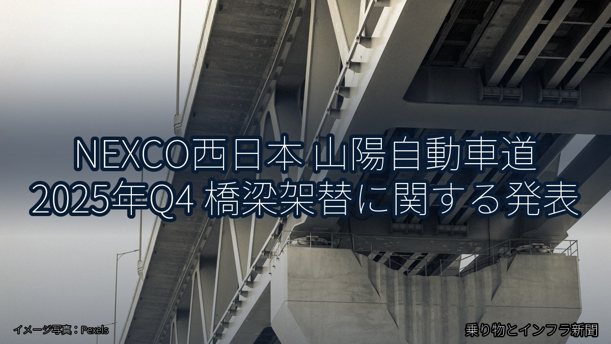 NEXCO西日本 山陽自動車道 2025年Q4 橋梁架替に関する発表(乗り物とインフラ新聞)