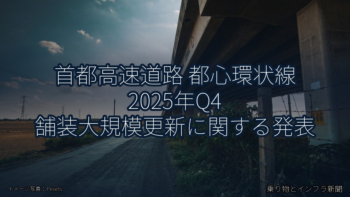 首都高速道路 都心環状線 2025年Q4 舗装大規模更新に関する発表（乗り物とインフラ新聞）