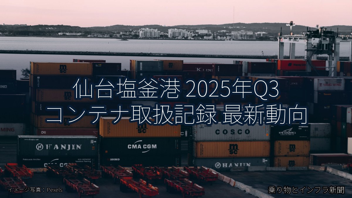 仙台塩釜港 2025年Q3 コンテナ取扱記録 最新動向（乗り物とインフラ新聞）