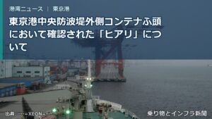東京港中央防波堤外側コンテナふ頭において確認された「ヒアリ」について（乗り物とインフラ新聞）