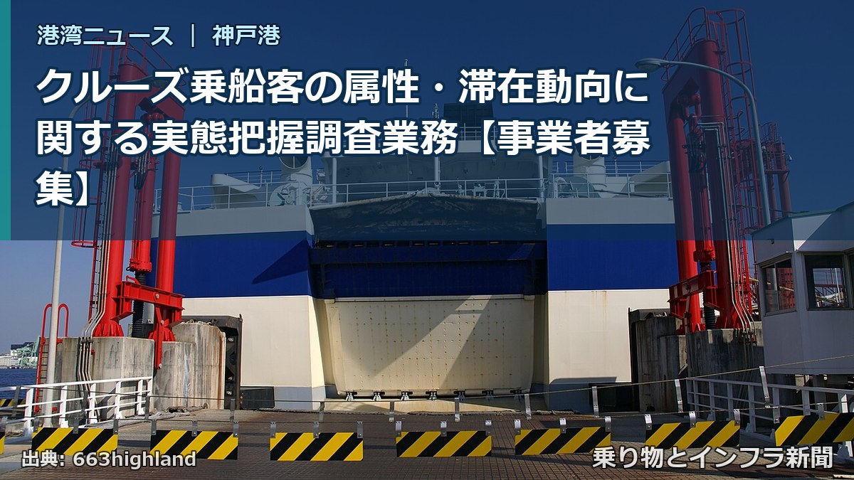 クルーズ乗船客の属性・滞在動向に関する実態把握調査業務【事業者募集】(乗り物とインフラ新聞)