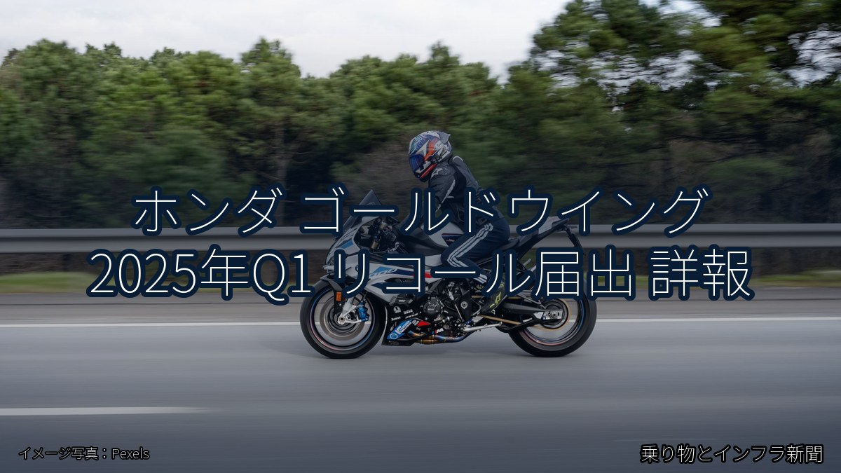 ホンダ ゴールドウイング 2025年Q1 リコール届出 詳報(乗り物とインフラ新聞)